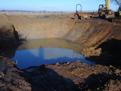 Basement construction soil investigation